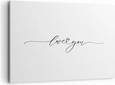 Produktbild von Bild auf Leinwand - Leinwandbild - Einteilig - Ich liebe dich handschriftlich - 100x70cm - Wand Bild - Wanddeko - Wandbilder - Leinwanddruck - Bilder - Wanddekoration - Leinwand bilder - AA100x70-4644