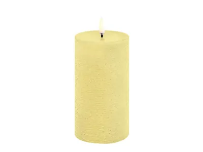 Produktbild von UYUNI LIGHTING Pillar LED-Kerze Rustic wheat yellow 20,3cm