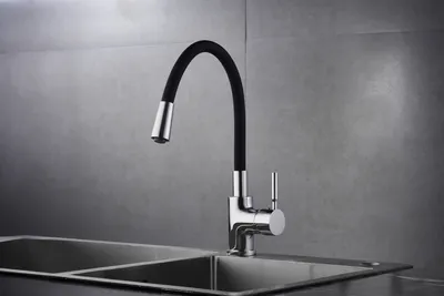 Produktbild von VEREG Spültisch-Einhebelmischer, flexibel BARCELONA, schwarz