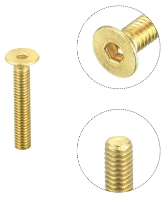 Innensechskant-Schrauben M2,5 x 16 mm, 48 Stück, Messing