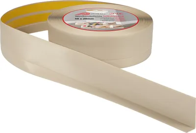 Produktbild von ProfiPVC Weichsockelleiste PVC 50x20mm 25 Meter selbstklebende Bodenleiste Knickleiste weiche Sockelleiste, Beige