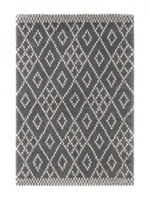 Zdjęcie produktu dla Szaro kremowy dywan shaggy do salonu 160x230cm