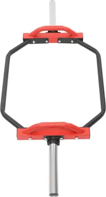 Imagen del producto de Barra hexagonal para entrenamiento de fuerza – Acero – Capacidad de carga de 150 kg – Amarillo/Rojo