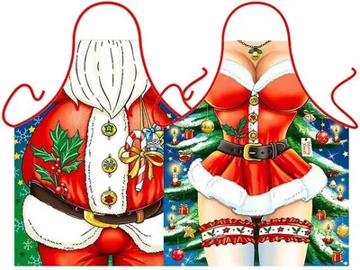 Produktbild von Schürzen Santa Claus und Sexy Weihnachtsfrau