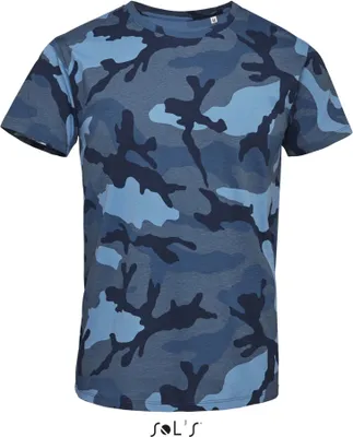 Produktbild von SOLs 01188 | Mens Camo / Tarn Herren T-Shirt - Farbe: Blue Camo - Größe: XXL