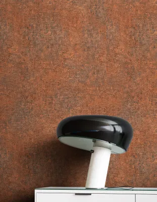 Produktbild von NEWROOM Tapete Orange Vliestapete Beton - Beton-Optik Industrial Rot Rost Uni Putz Unitapete Loft Putz-Optik