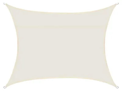 Produktbild von Markisenleuchter 300 x 200 cm – atmungsaktives HDPE-Gewebe – cremefarben – rechteckiger Markisenleuchter – UV-Schutz für Innenhöfe