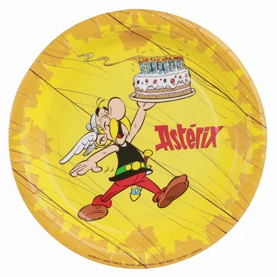 Obrázok produktu pre 8 malých papierových tanierov z Asterixa 18 cm -
