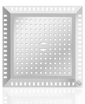 Zdjęcie produktu dla Siatka odpływowa ze stali nierdzewnej, 12,2 x 12,2 cm, srebrna, do prysznica, wanny lub kuchni