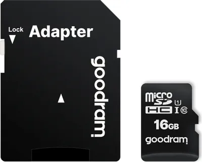 Zdjęcie produktu dla Goodram M1AA, 16 GB, MicroSDHC, Klasa 10, UHS-I, 100 MB/s, 10 MB/s