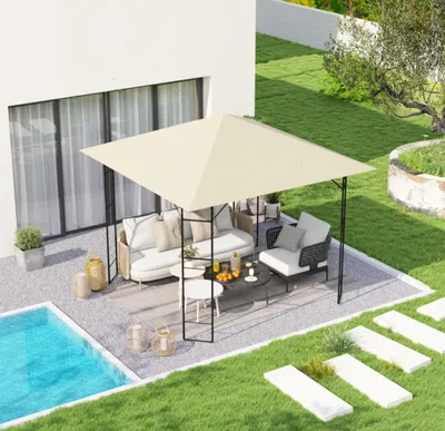 Produktbild von Ersatzdach für Pavillon, Gartenpavillon-Dach 3x3 m mit 8 Entwässerungslöchern
