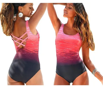 Immagine prodotto di Costume intero - per donna - Costume da bagno snellente - con cut-out sulla schiena - Tonalità di rosso - L 40