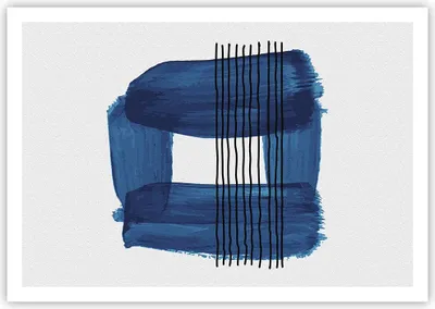 Produktbild von Poster - Poster ohne Rahmen - Abstraktion Aquarell Blau - 100x70 cm - Wand Bild - Wanddeko - Wandbilder - Kunstposter - Wandposter - Bilder - Kunstdruck - Wanddekoration - Wandbild - P2XAA100x70-4223