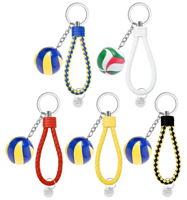 Obrázok produktu pre Omgoods – 5 kusov príveskov na kľúčenku s motívom volejbalu – Kreatívny darček pre fanúšikov športu