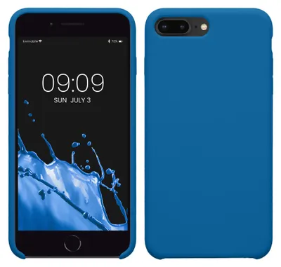 Produktbild von kwmobile Handyhülle für Apple iPhone 7 Plus / iPhone 8 Plus Hülle - Case Silikon - Kabelloses Laden - Schutzhülle Cover in Blue Reef