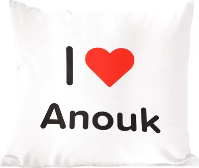 Produktbild von MuchoWow® Zierkissen Sofakissen Wohnzimmer Dekokissen 45x45 cm Ich liebe - Anouk - Mädchen - Schlafpolster - Polster für das Sofa
