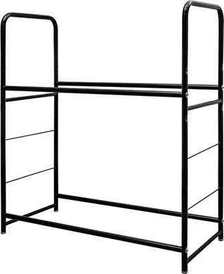 Produktbild von Yakimz Reifenregal Reifenständer Stahlkonstruktion in Zwei Schichten 107x46x117cm für 8 Reifen Werkstattregal Garagenregal Lagerregale Felgenbaum Schwerlastregal Belastbar 180KG Schwarz