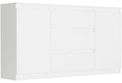 Obrázek produktu pro Komoda 140 cm zásuvky dveře skříňka FRAMIRE R-140-S3 bílá