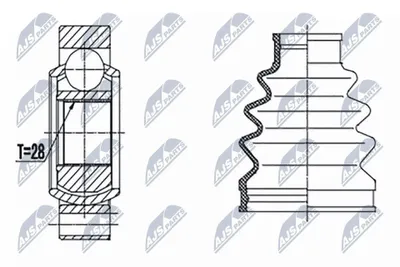 Produktbild von NTY NPW-VW-066 Gelenksatz Antriebswelle Hinten Links Hinten Rechts