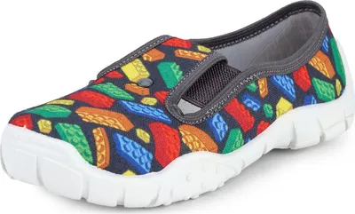 Produktbild von Ladeheid Kinder Hausschuhe LARW006 (Schwarz Blöcke, 25 EU)
