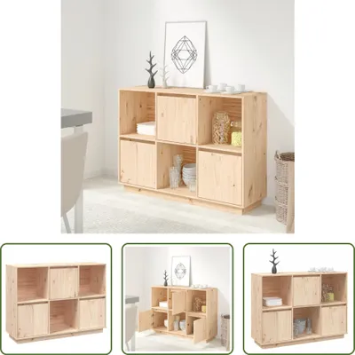 Produktbild von The Living Store Sideboard 110,5x35x80 cm Massivholz Kiefer