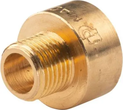 Produktbild von Messing Gewinde-Fitting Reduzierstück 3/8'IG (DN 10) - 1/4'AG (DN 8) - schwere Ausführung