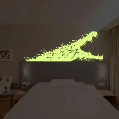leuchtender Alligator – Decords Wandtattoo, Produktansicht 1