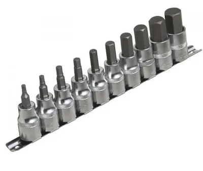 Imagen del producto de Llaves de tubo de 1/2", juego de 10 piezas, rango H4-H19, código 02345