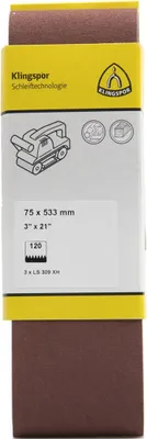 Image de Klingspor bande abrasive LS 309 XH largeur 75 x longueur 533mm grain 80 sans fin - 7020