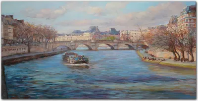 Produktbild von Coloray - Bild aus Glas - Glasbilder - 100 x 50 cm - Wanddekoration Wohnzimmer Glasblock mit Bild Gehärtetes Glas Dekoration Küche - Stadt Fluss Brücke Bäume