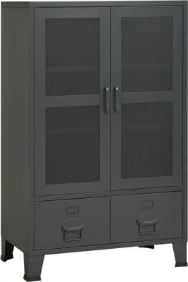 Produktbild von vidaXL Lagerschrank Industrial Anthrazit 70x40x115 cm Metall