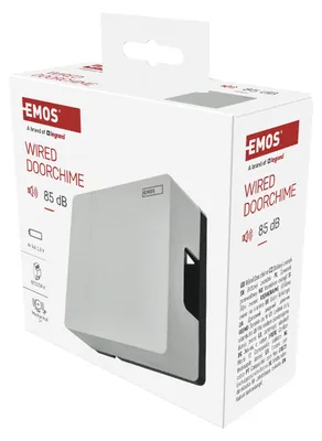 Produktbild von EMOS 2-Draht Türklingel - Klassischer Gong 85dB