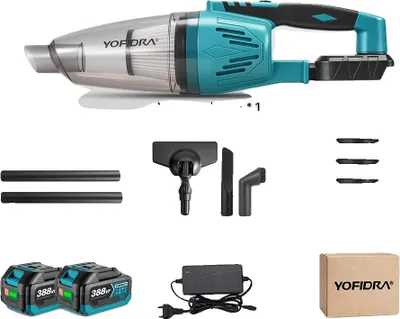 Immagine prodotto di Aspirapolvere elettrico, versatilità 4 in 1, potente forza aspirante, set di 2 batterie