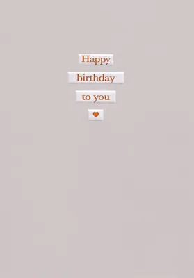 Produktbild von Geburtstag unverpackte Glückwunschkarte mit Umschlag Herz Happy birthday to you