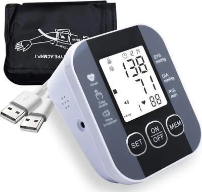 Produktbild von OKWISH Digitales Oberarm-Blutdruckmessgerät, Arhythmie Erkennung,  Manschette 22-36 cm, Automatische Blutdruckmessung, Blutdruckmesser mit Herzrhythmu