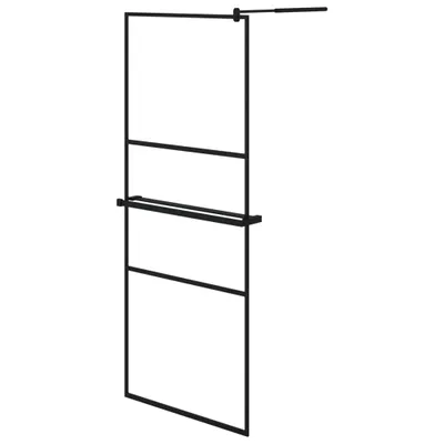 Obrázek produktu pro vidaXL Sprchová stěna s policí pro sprchový kout černá 80x195 cm ESG