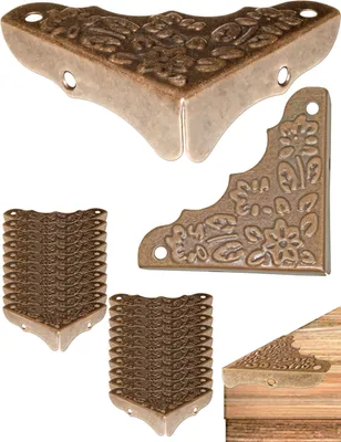 Produktbild von 'FUXXER® Winkel, Verbinder, Antik Bronze Design, 33 x 13 mm abgerundet, 10er Set'