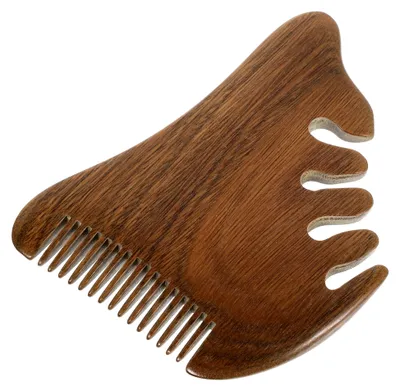 Produktbild von Massagekamm aus Holz für Kopfhaut und Haarpflege Holzkamm als Kopfhautmassagegerät und Haarstylingkamm