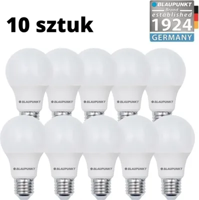 Obrázek produktu pro Sada 10 kusů – Blaupunkt LED žárovky E27 8,5 W, teplá barva světla