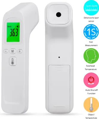 Produktbild von Infrarot-Stirnthermometer Digitales Thermometer Beruehrungsloses Koerpertemperatur-Hochpraezisionsmessgeraet mit Fieberalarm