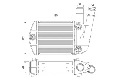 Produktbild von VALEO 818310 Ladeluftkühler LLK für FIAT PANDA (169) Turbo Intercooler
