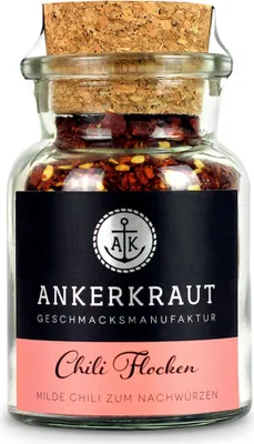 Immagine prodotto di Ankerkraut Peperoncino in fiocchi per condire barattolo di sughero 65g