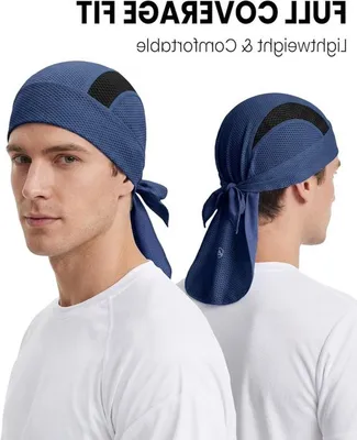 Koeling Skull Cap Durag Bandana für Radfahren, Laufen und Motorradfahren, Atmungsaktive und schweißableitende Kopfbedeckung