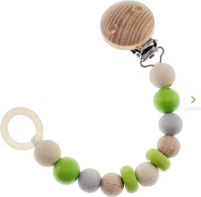 Produktbild von Babyspielzeug Schnullerkette apfelgrün BxHxT 3x21x2cm NEU