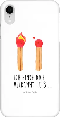 Produktbild von Mr. & Mrs. Panda Iphone XR Handyhülle Streichhölzer - Weiß - Geschenk, Liebesgeschenk, Premium Kunststoff, Handy Case, Freundin, Liebesbeweis