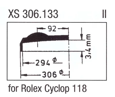 Obrázok produktu pre Glas XS 306.133 Stülpglas mit Lupe Kunststoff
