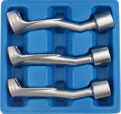 Produktbild von CCLIFE 3tlg 1/2" Leitungsschlüssel SW 14 - 17 - 19 mm Offen Schlüssel für Diesel Kraftstoffleitung Einspritzleitung Werkzeug