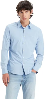 Productafbeelding van Levi's herenoverhemd, model Battery House, met logo, slim fit, blauw (lichtblauw chambray)
