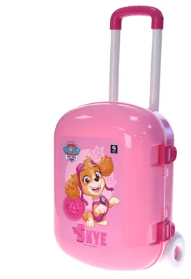 Produktbild von QBEE Koffer für Spielzeug, Paw Patrol: Skye, für Kinder, abschließbar, mit Rollen, ideal für den Urlaub, komfortabler Tragegriff, Modellnummer: QB001-202