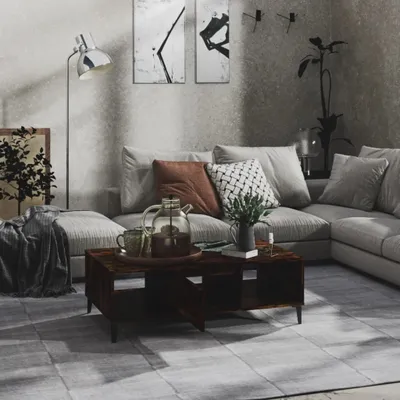 Produktbild von The Living Store Couchtisch Räuchereiche 103,5x60x35 cm Holzwerkstoff